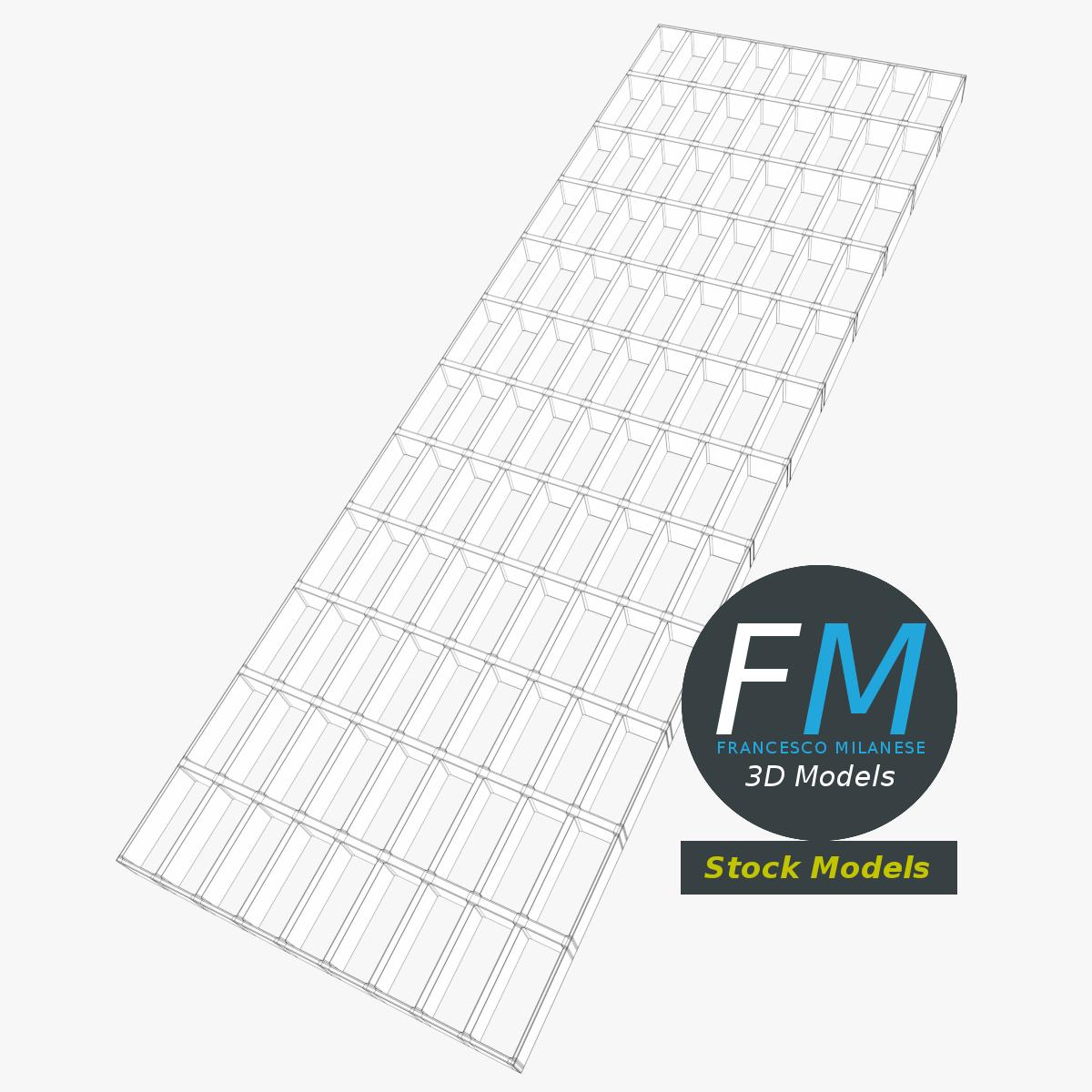 3D-Modell - Rechteckiges Stahlgitterrost - 07