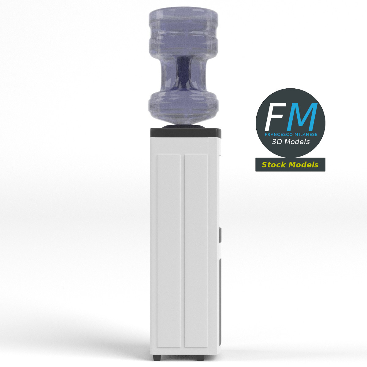 3D-Modell - Rechteckiger Wasserspender - 04