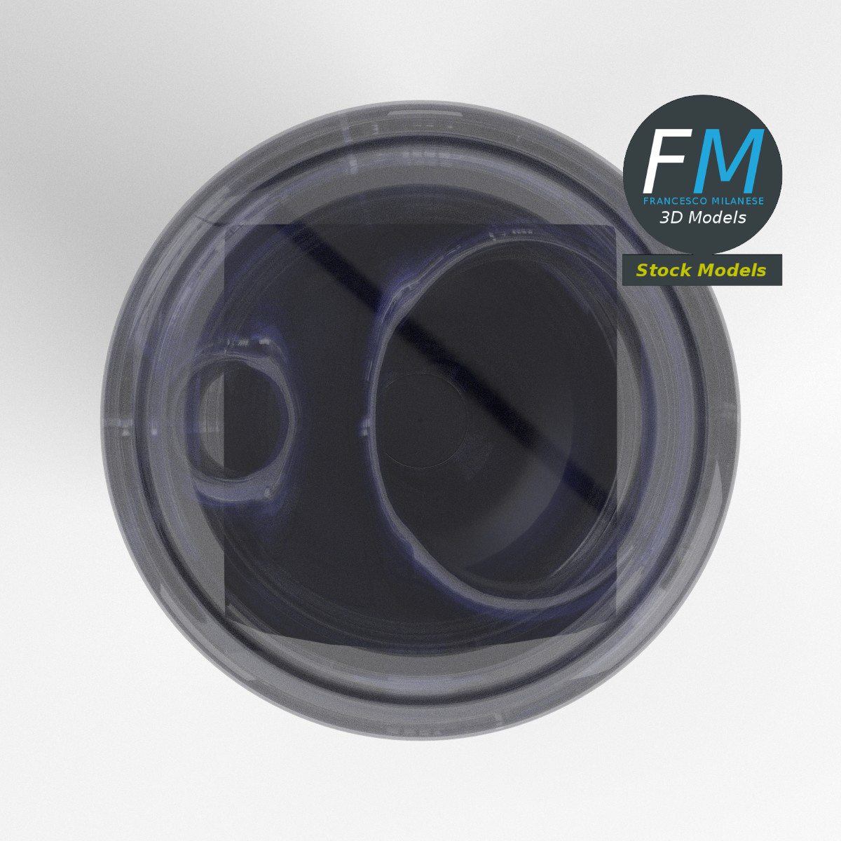 3D-Modell - Rechteckiger Wasserspender - 06