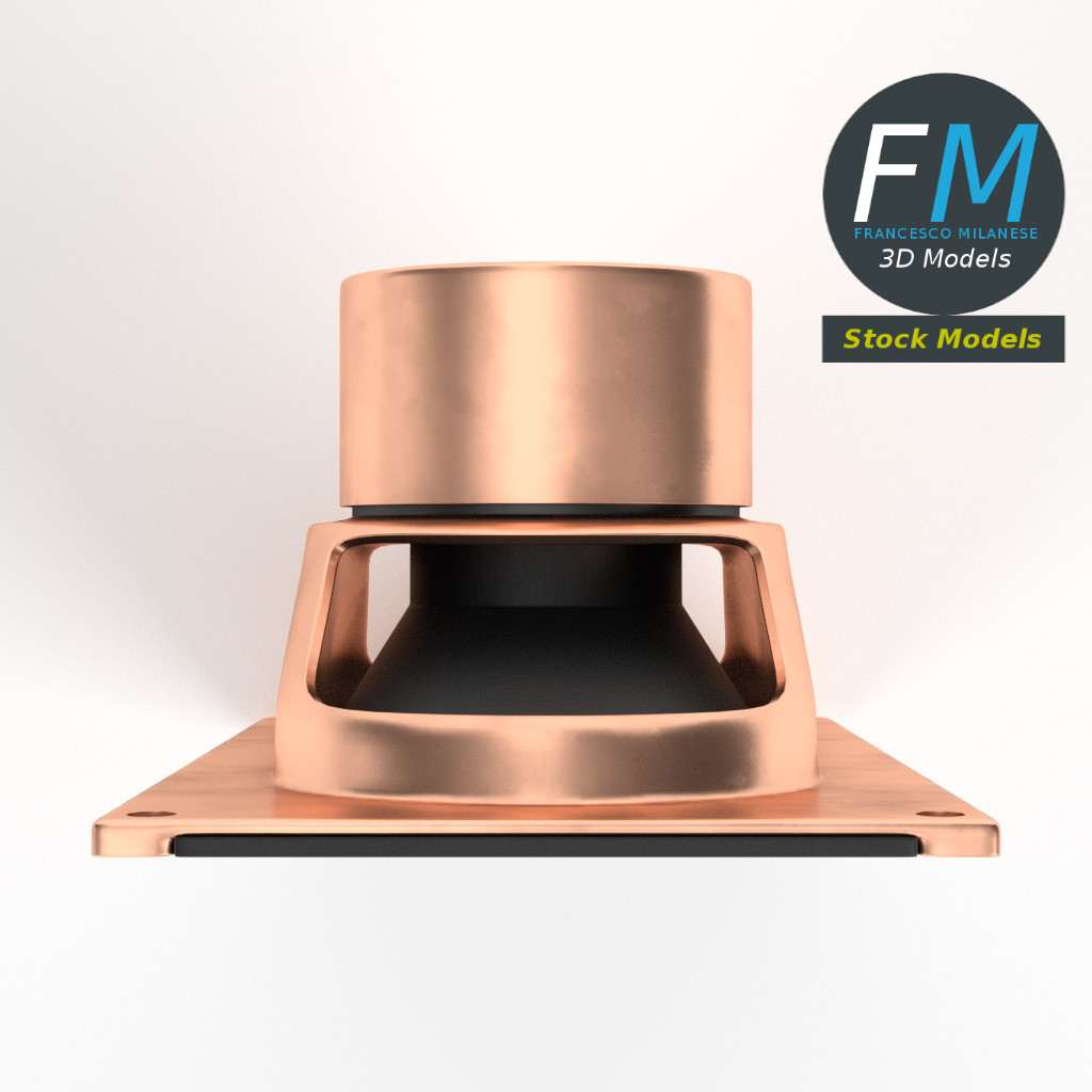 3D-Modell - Rechteckiger Lautsprecher - 06