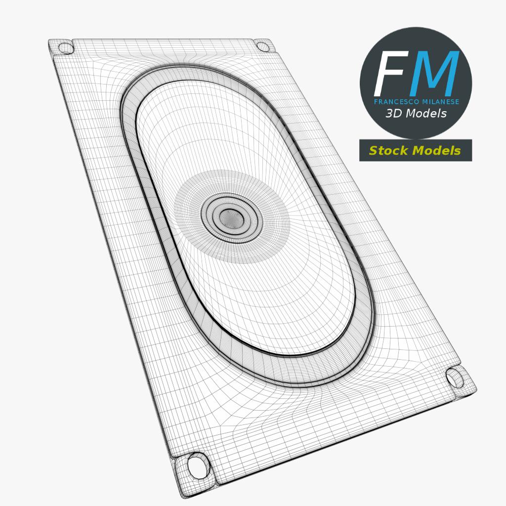 3D-Modell - Rechteckiger Lautsprecher - 07