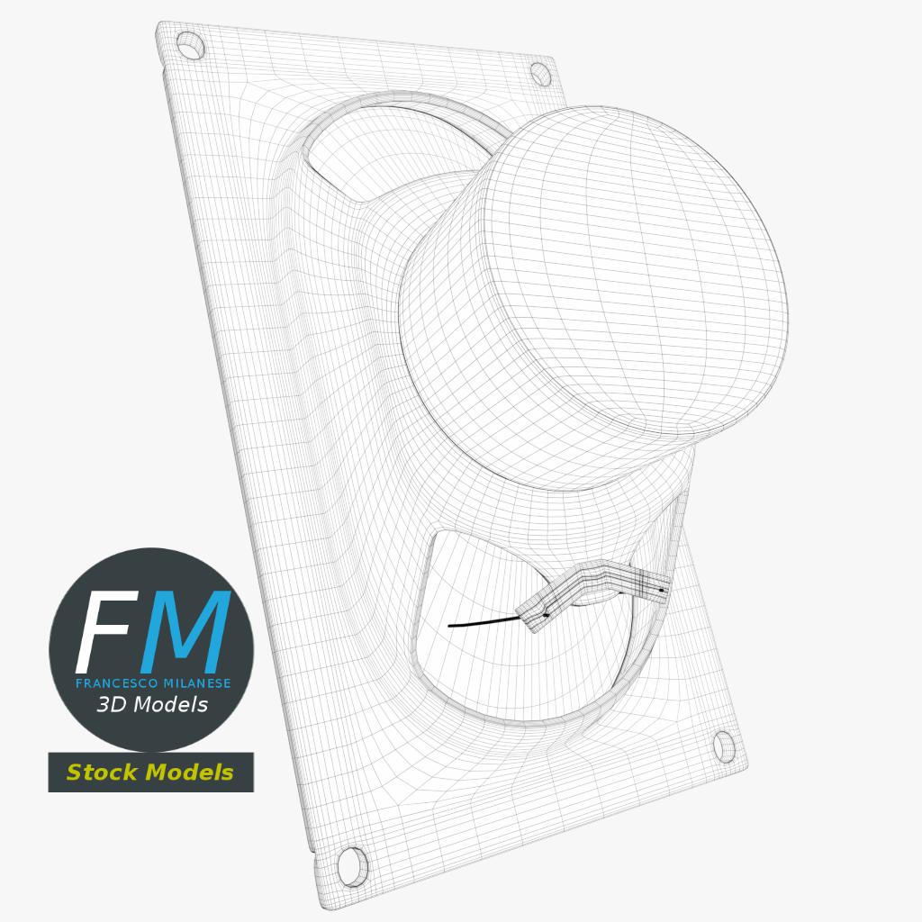 3D-Modell - Rechteckiger Lautsprecher - 08