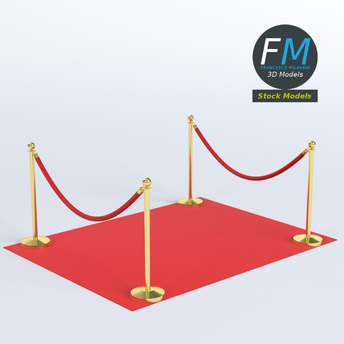 3D-Modell - Roter Teppich Modul - 01