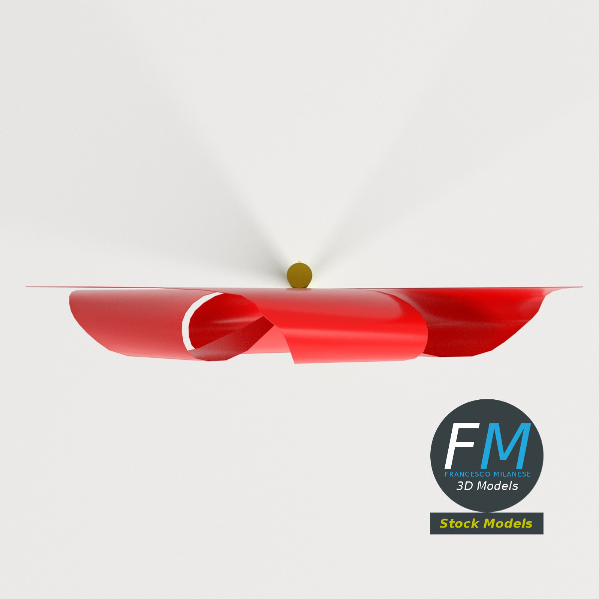 3D-Modell - Rotes Windrad - 06
