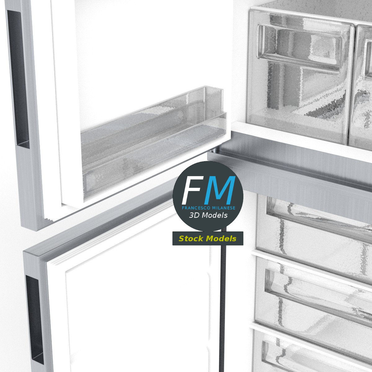 3D-Modell - Kühlschrank - 05