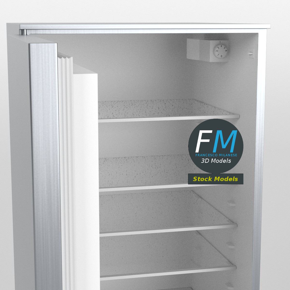 3D-Modell - Kühlschrank - 06