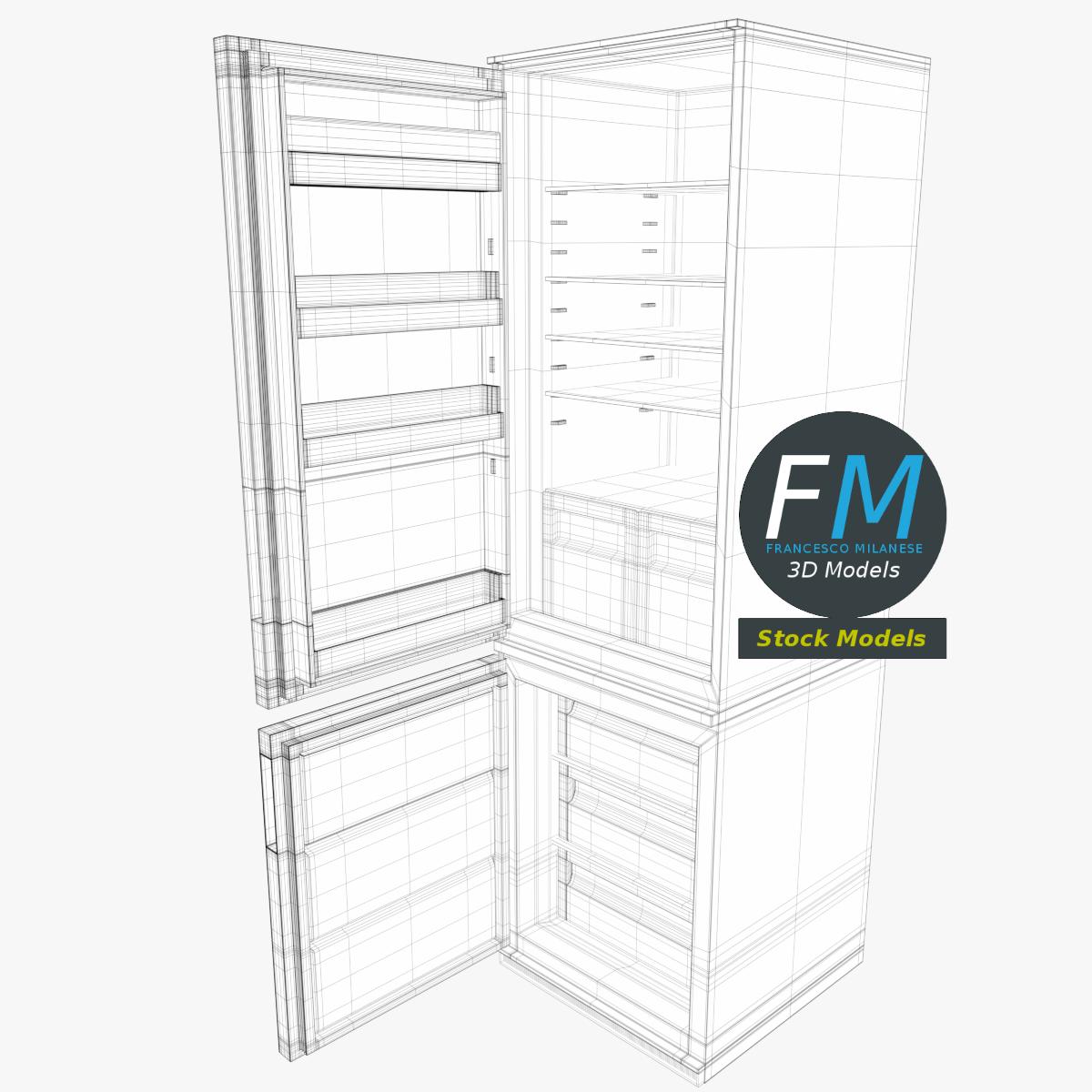 3D-Modell - Kühlschrank - 07