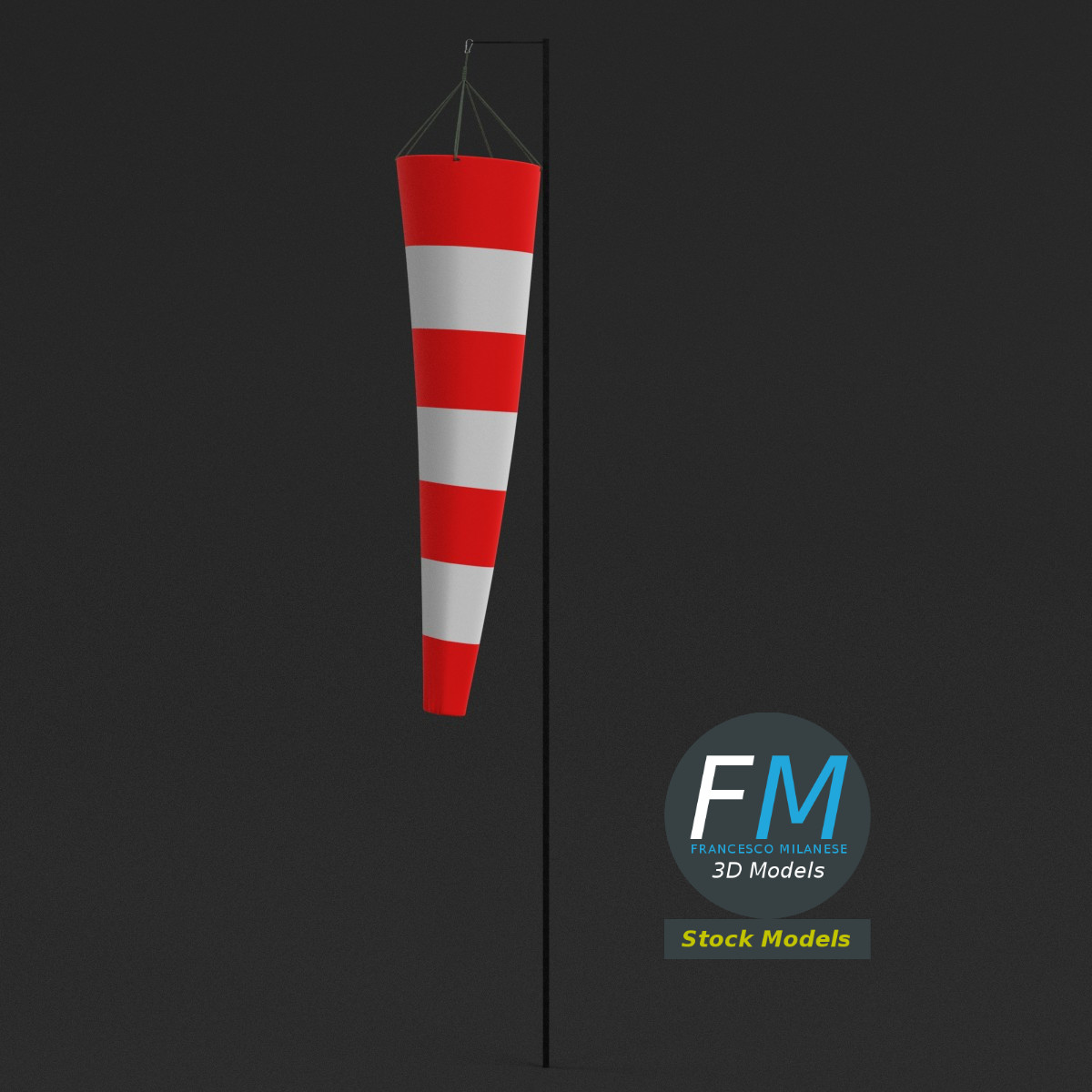 3D-Modell - Schlaffer Windsack - 01