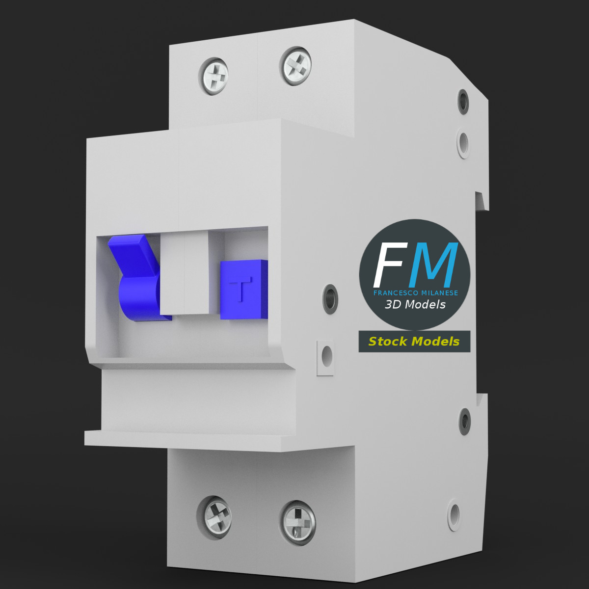 3D-Modell - Fehlerstromschutzschalter - 01