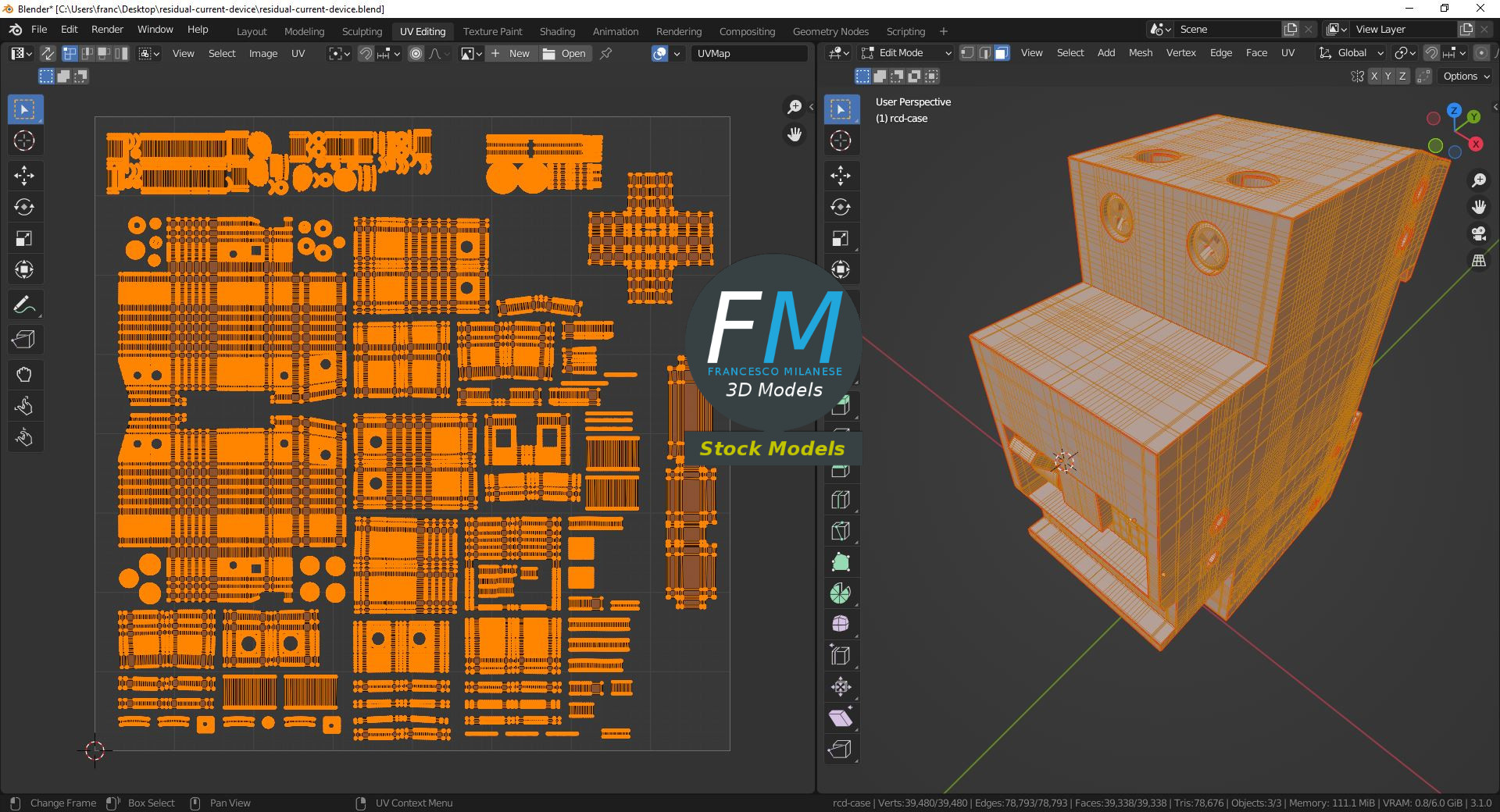 3D-Modell - Fehlerstromschutzschalter - 10
