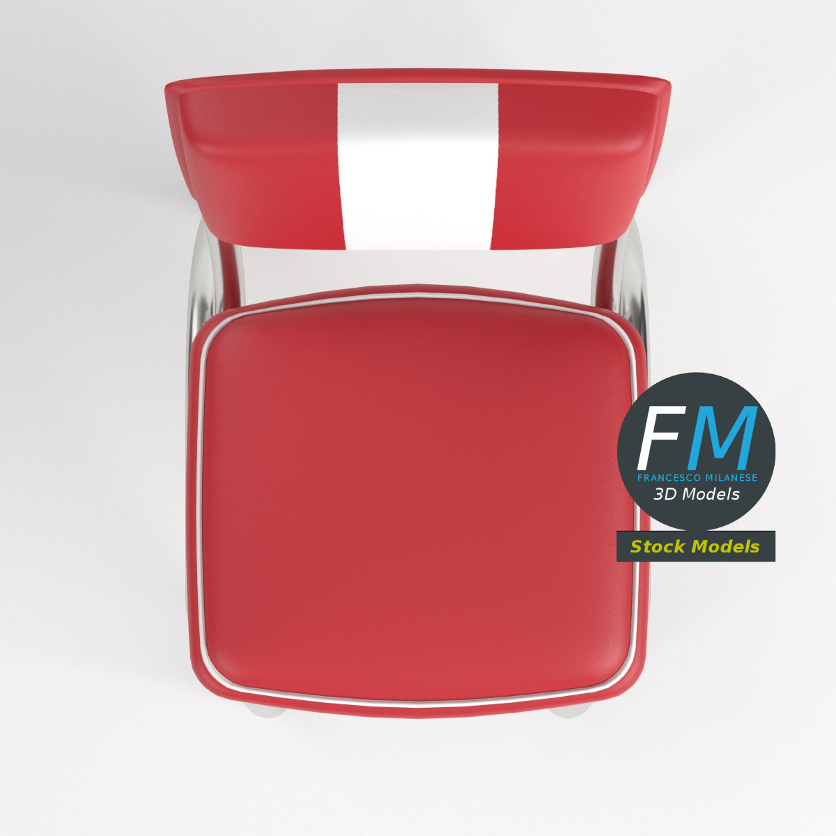 3D-Modell - Retro-Dinerstuhl - 06