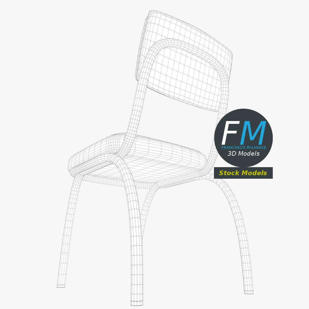 3D-Modell - Retro-Dinerstuhl - 08