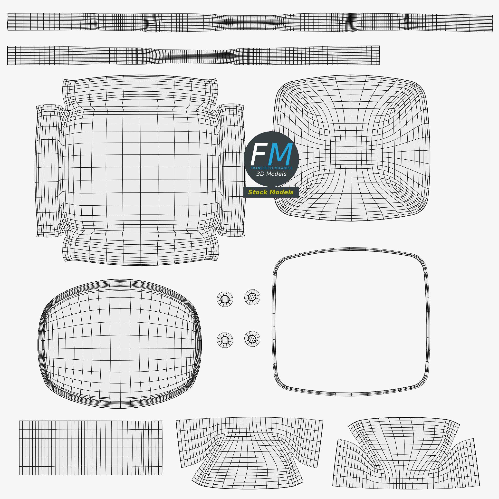 3D-Modell - Retro-Dinerstuhl - 11