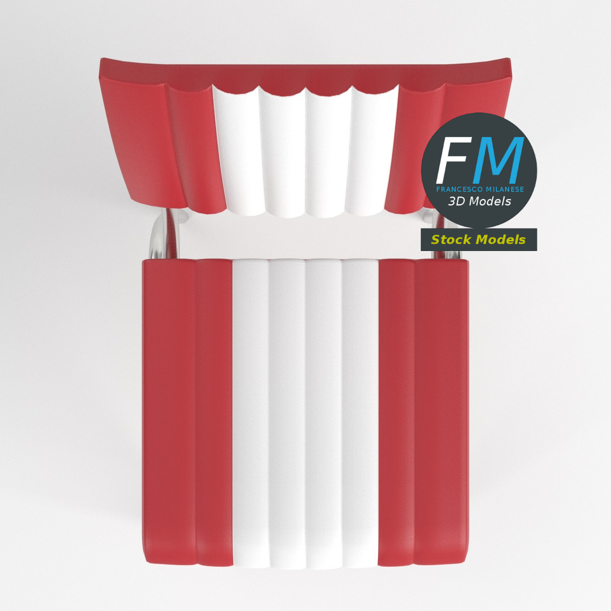 3D-Modell - Retro-Dinerstuhl - 06