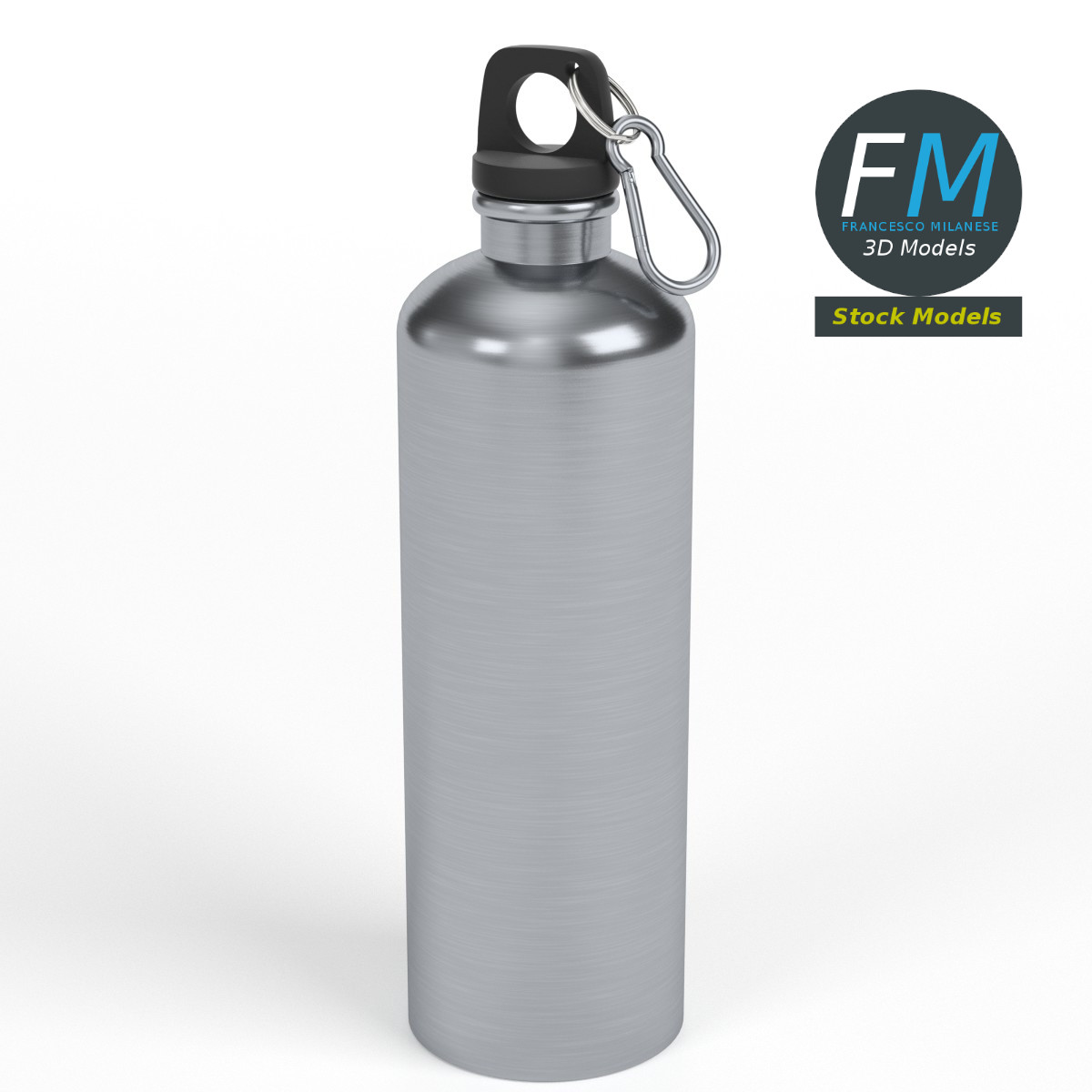 3D-Modell - Wiederverwendbare Trinkflasche - 01