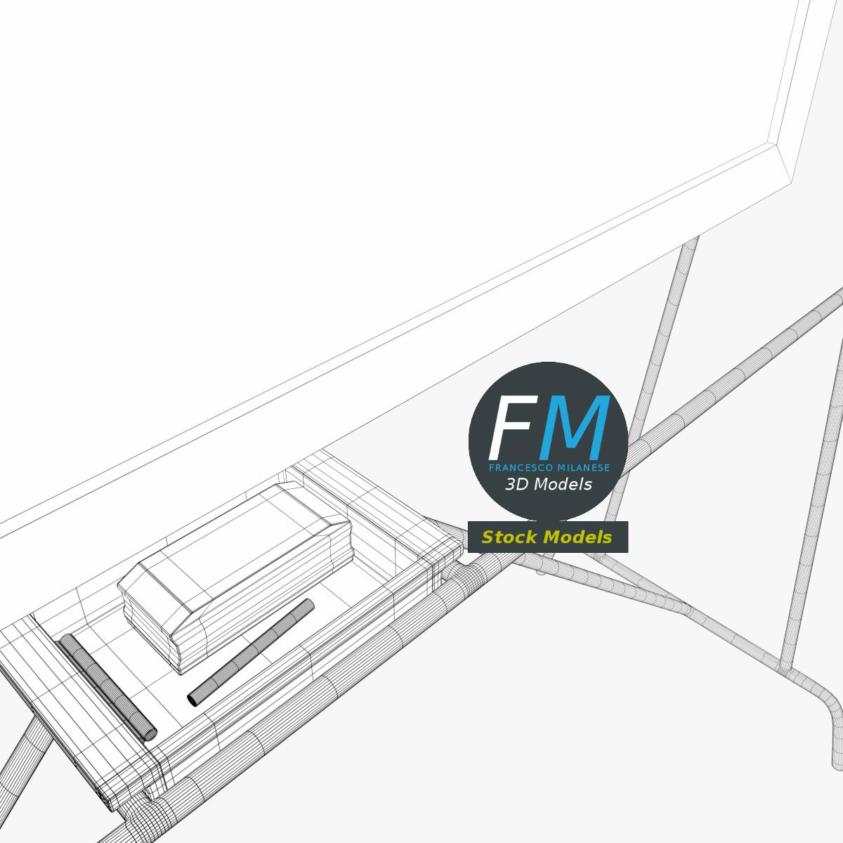 3D-Modell - Wendbare Schultafel - 08