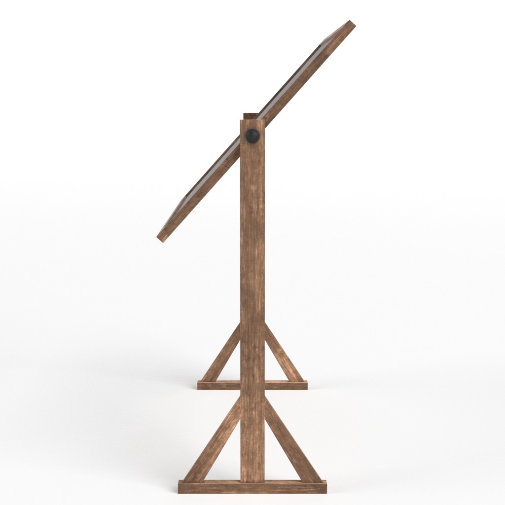 3D-Modell - Freistehende Wendbare Schultafel - 04