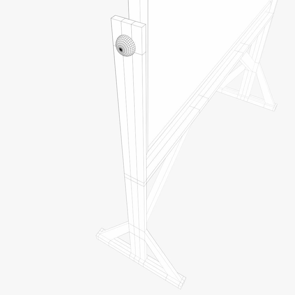 3D-Modell - Freistehende Wendbare Schultafel - 08