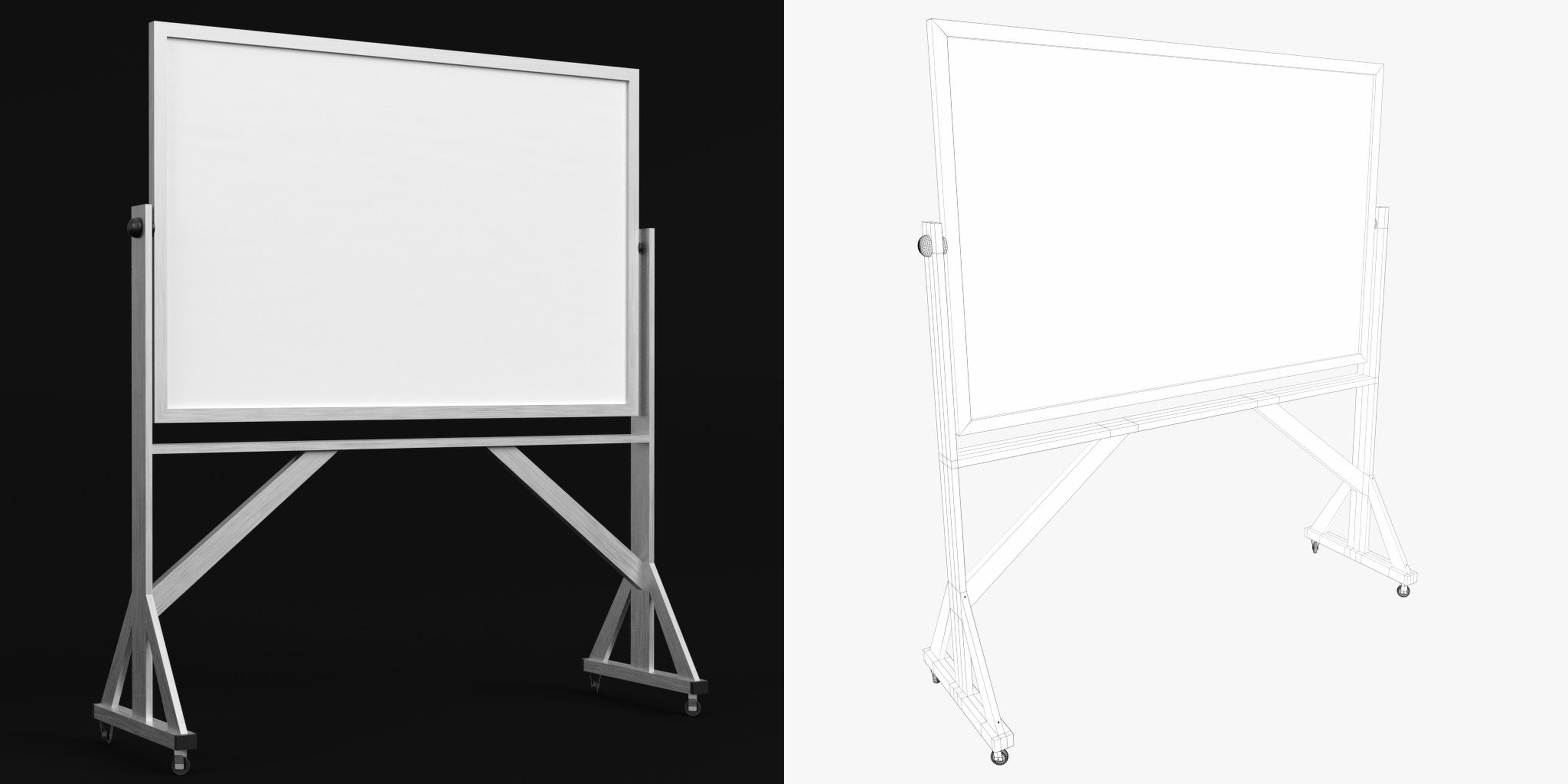 3D-Modell - Freistehendes Wendbares Whiteboard