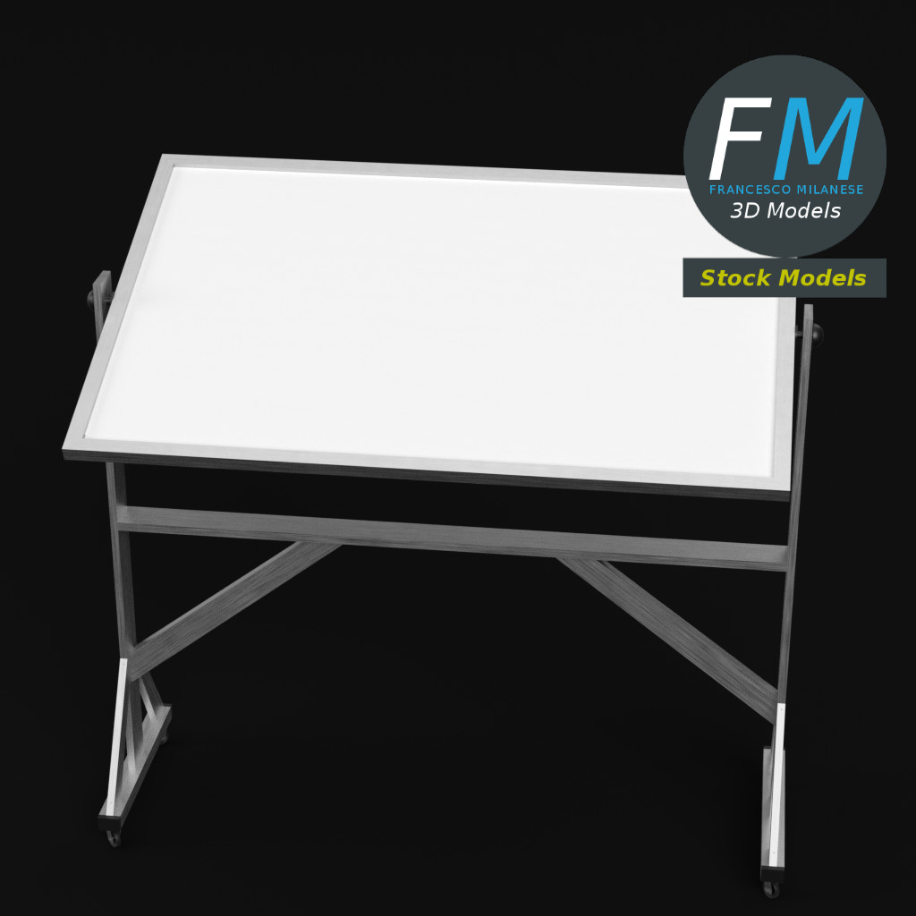 3D-Modell - Freistehendes Wendbares Whiteboard - 02
