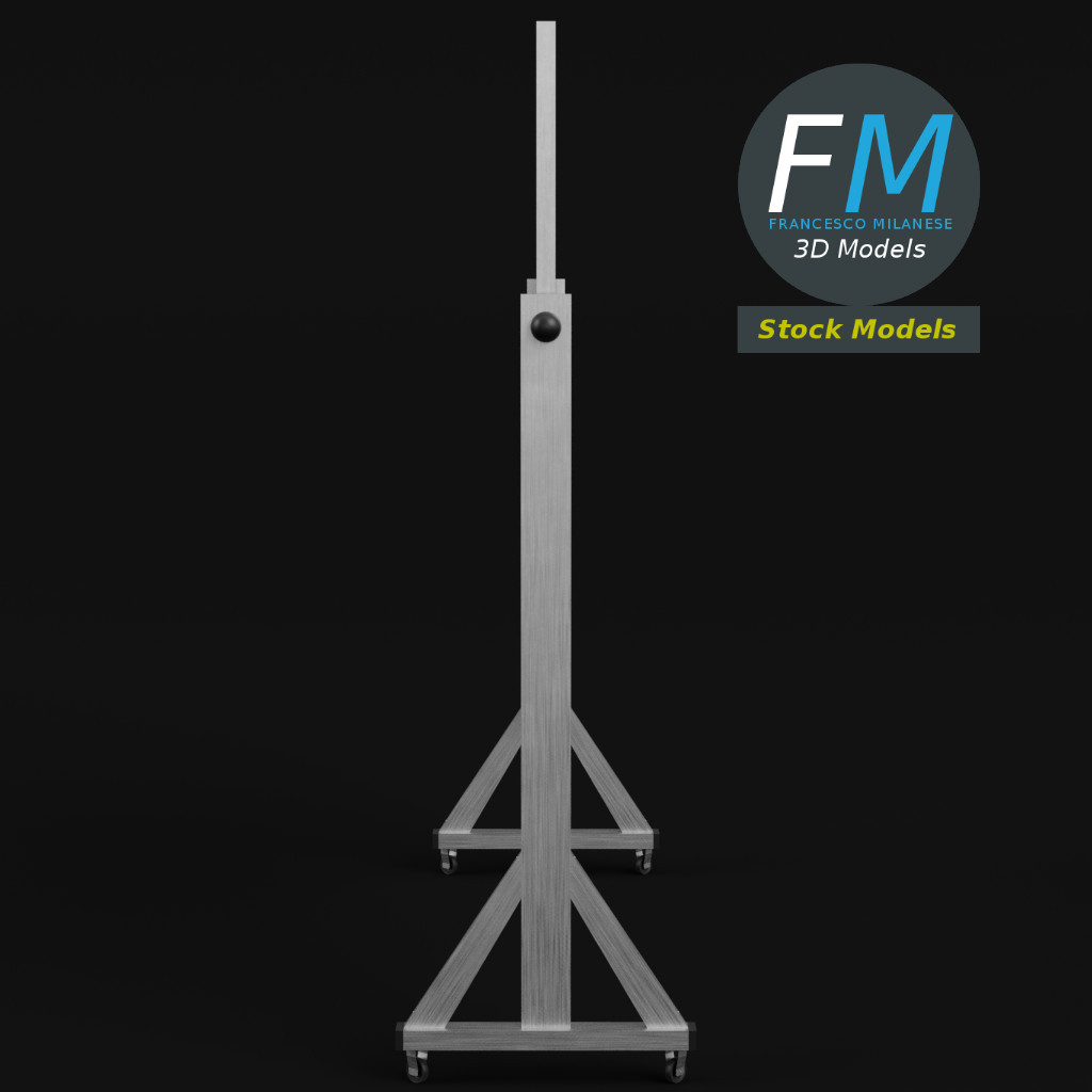 3D-Modell - Freistehendes Wendbares Whiteboard - 04