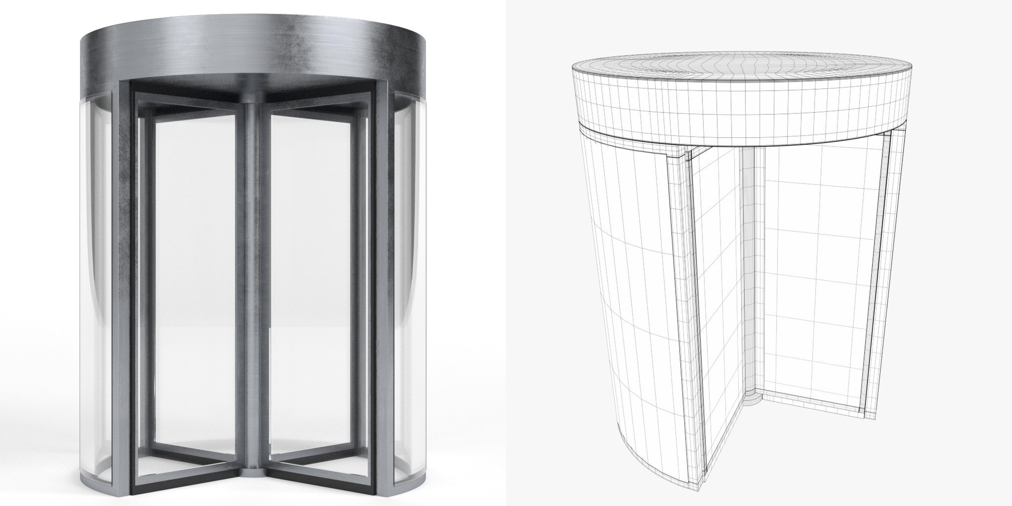 3D-Modell - Drehtür