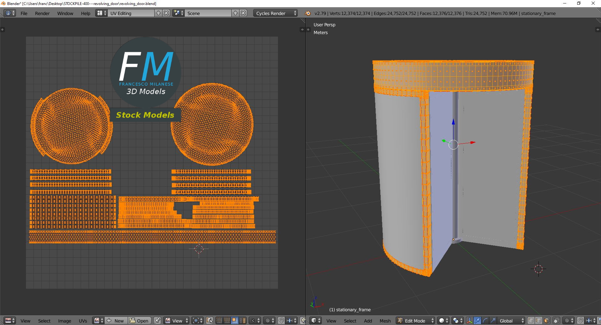 3D-Modell - Drehtür - 10