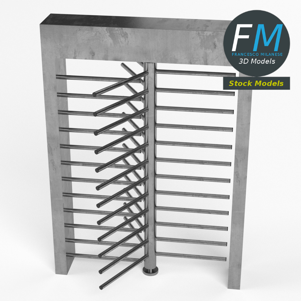 3D-Modell - Drehkreuztor - 02