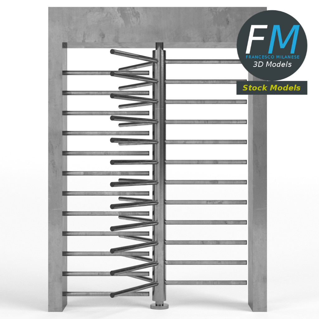 3D-Modell - Drehkreuztor - 03