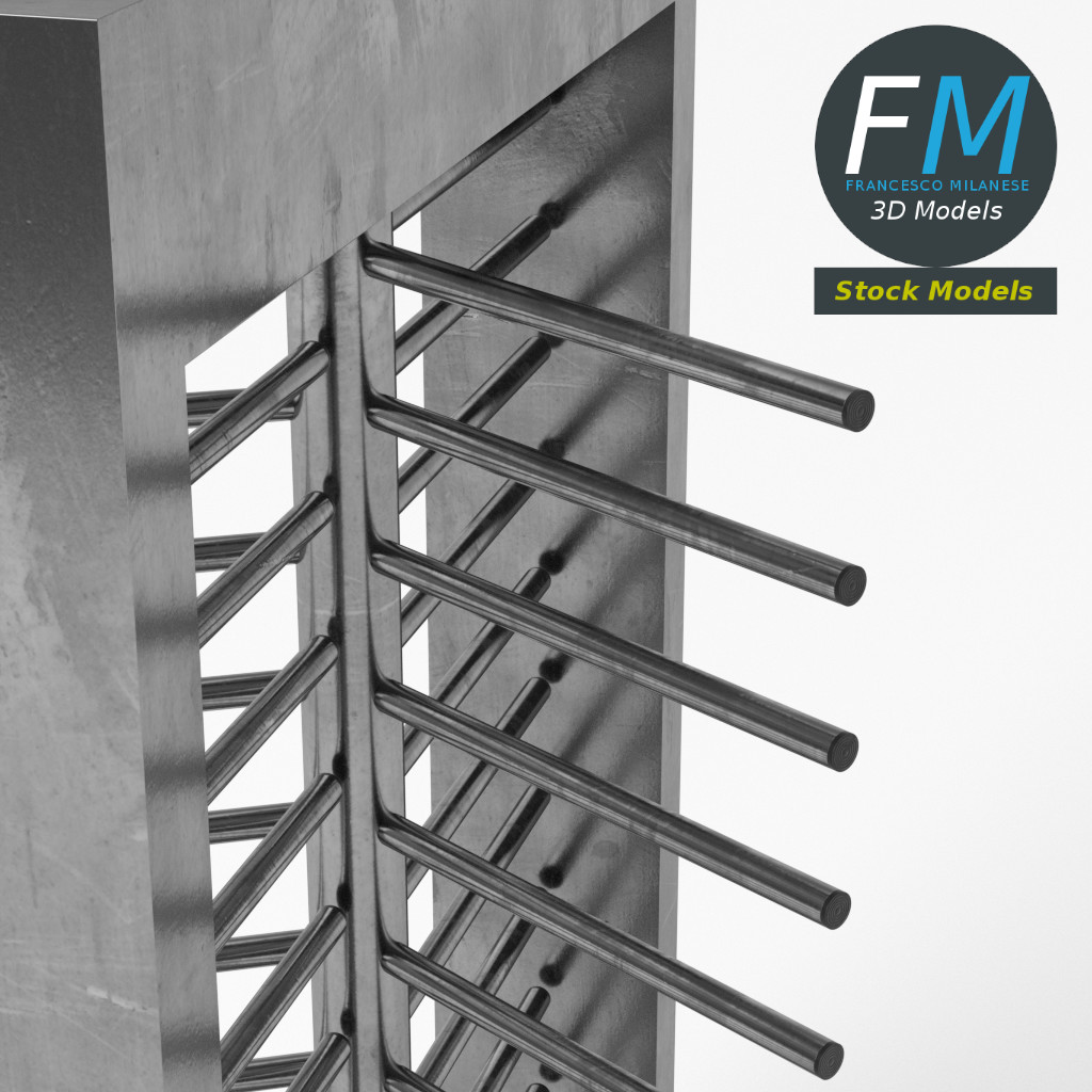3D-Modell - Drehkreuztor - 05