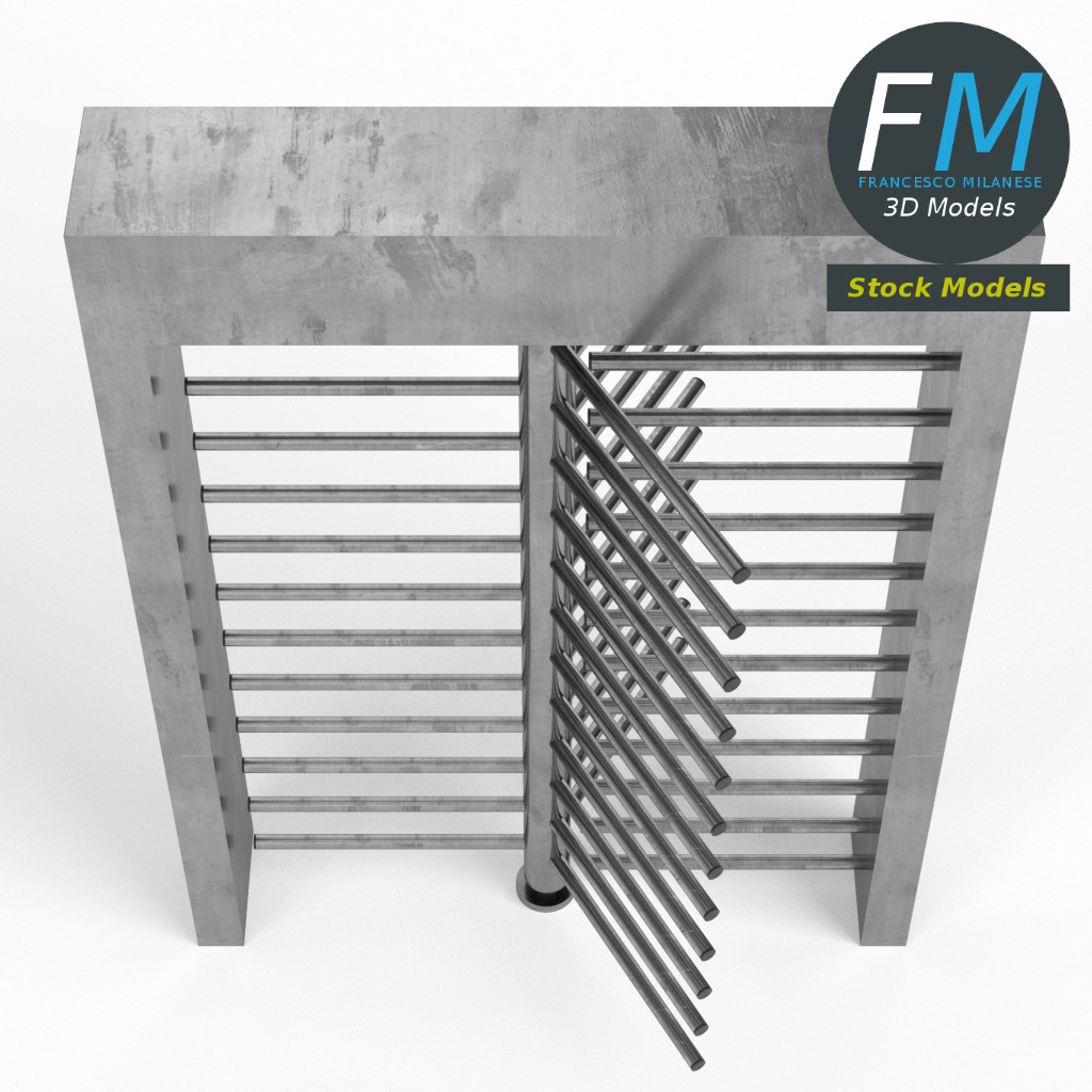 3D-Modell - Drehkreuztor - 06