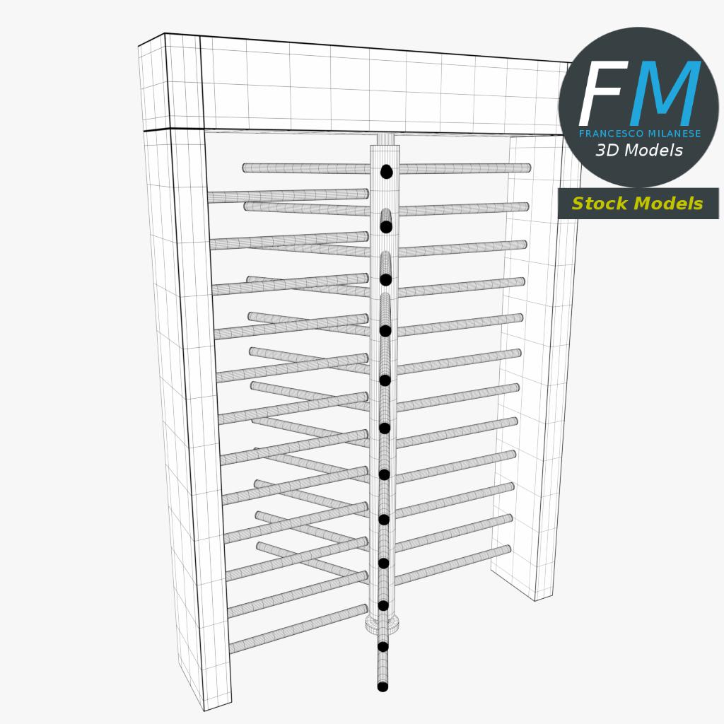 3D-Modell - Drehkreuztor - 07