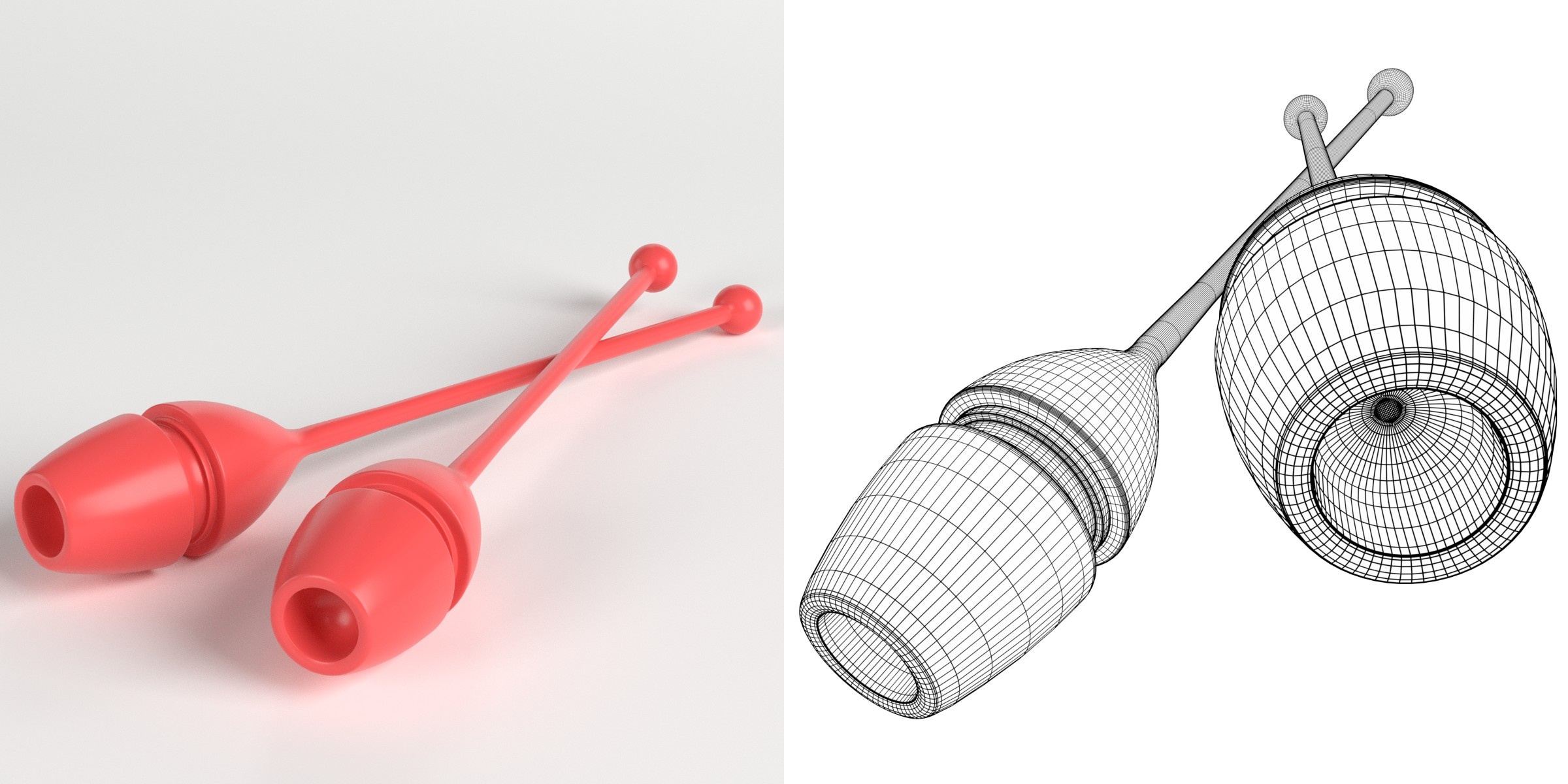 3D-Modell - Keulen für Rhythmische Sportgymnastik
