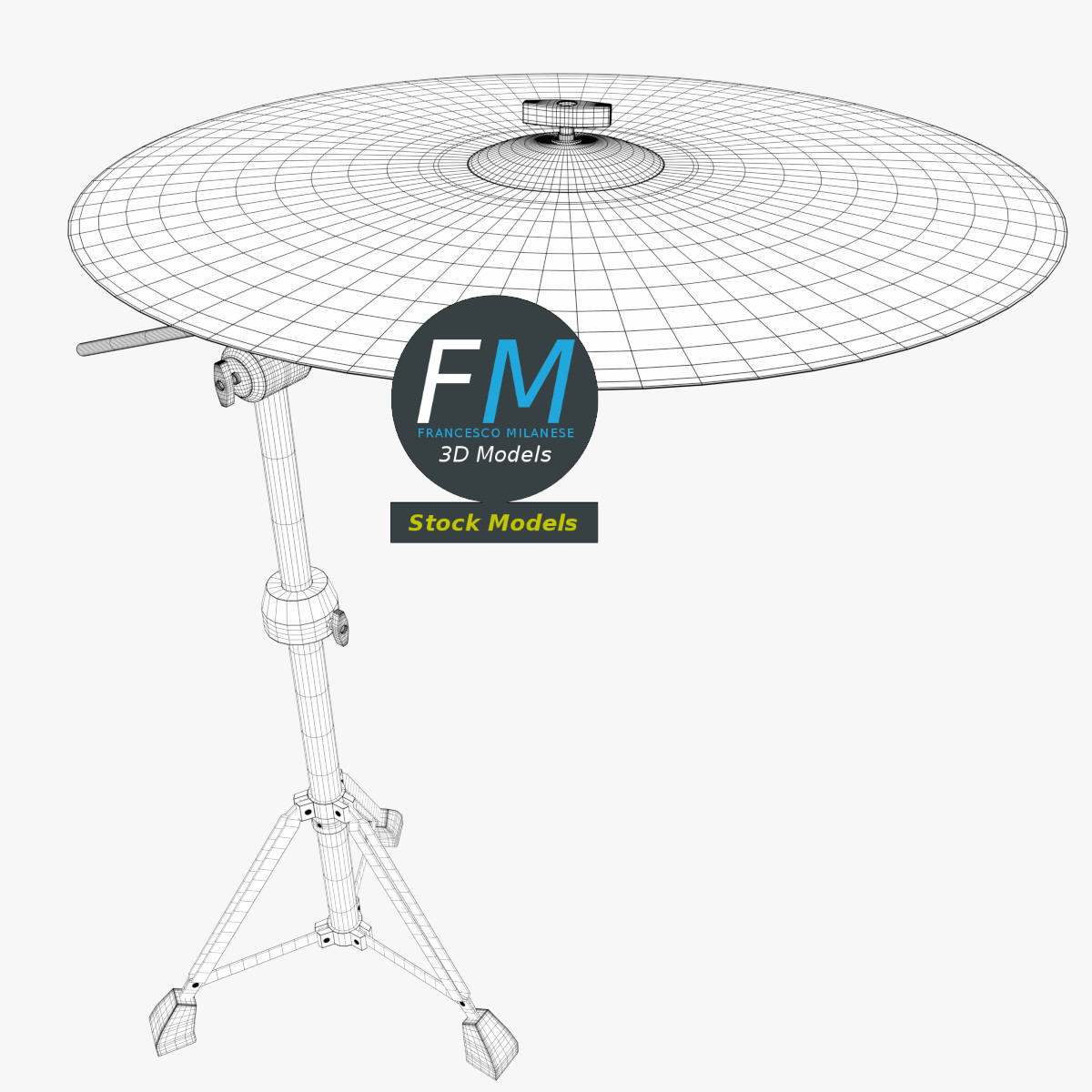3D-Modell - Ride-Becken mit Ständer - 08