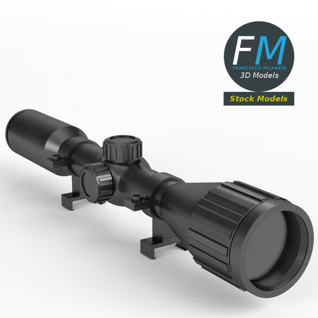 3D-Modell - Zielfernrohr für Gewehr - 01