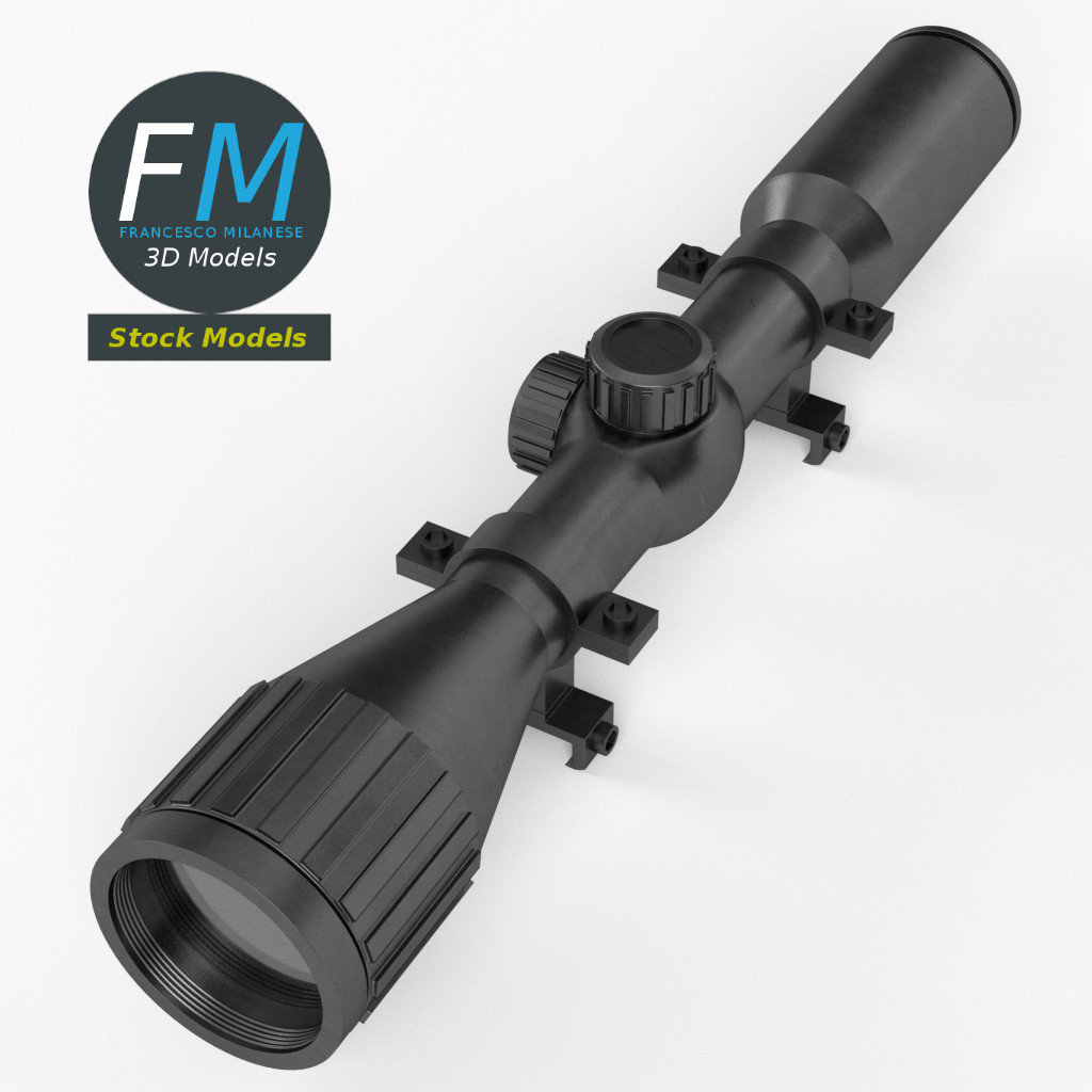 3D-Modell - Zielfernrohr für Gewehr - 02