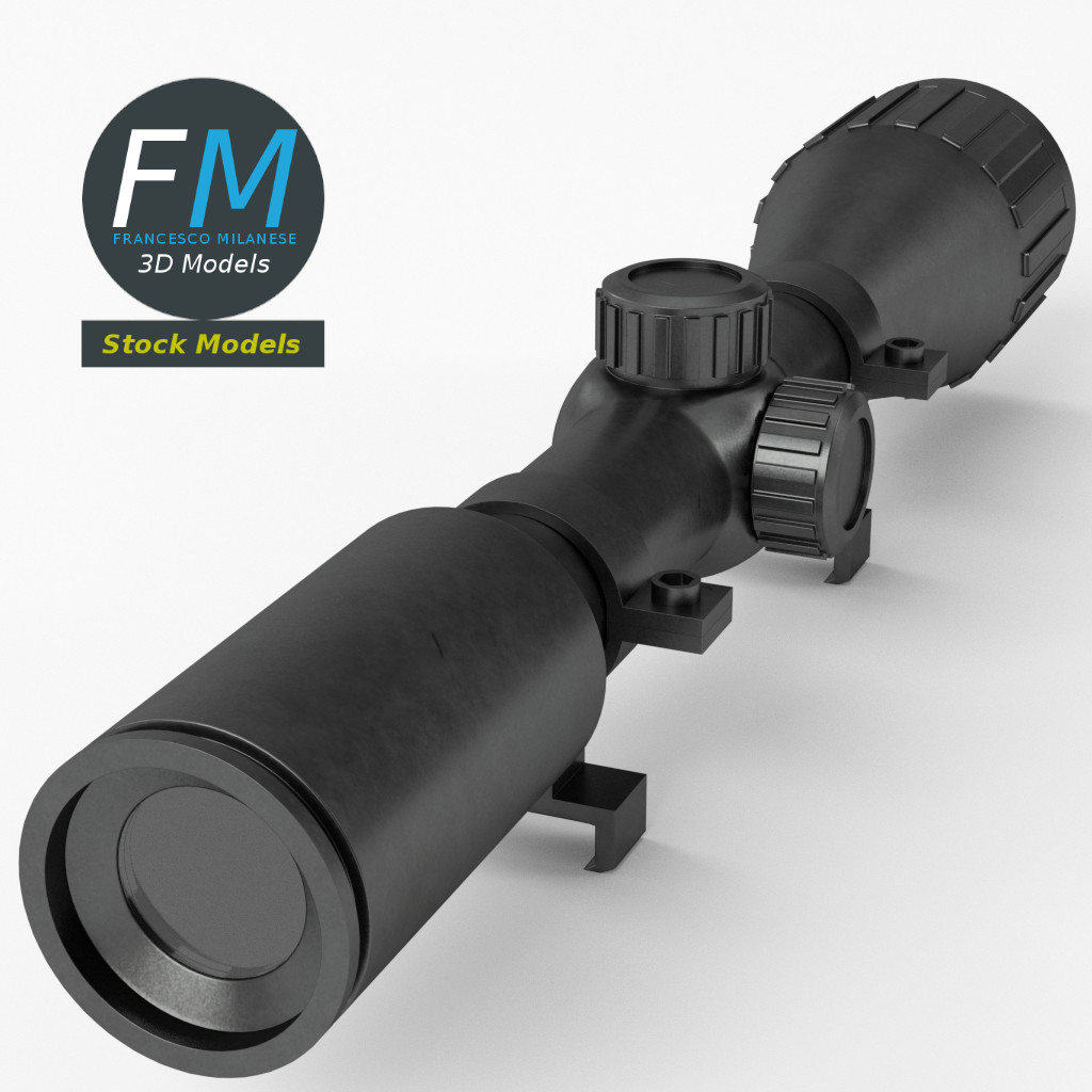 3D-Modell - Zielfernrohr für Gewehr - 05