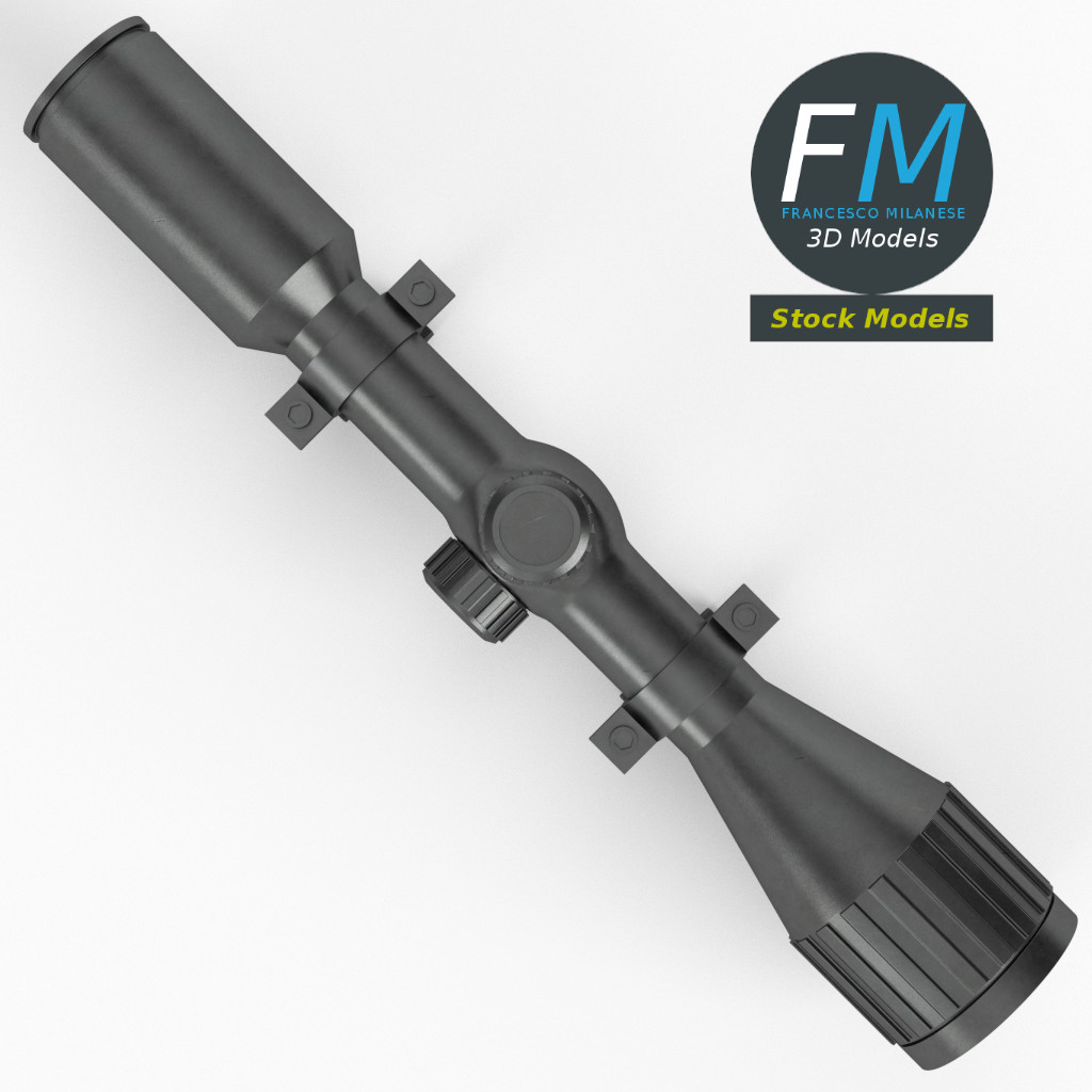 3D-Modell - Zielfernrohr für Gewehr - 06