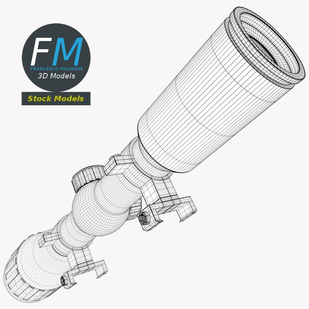 3D-Modell - Zielfernrohr für Gewehr - 08