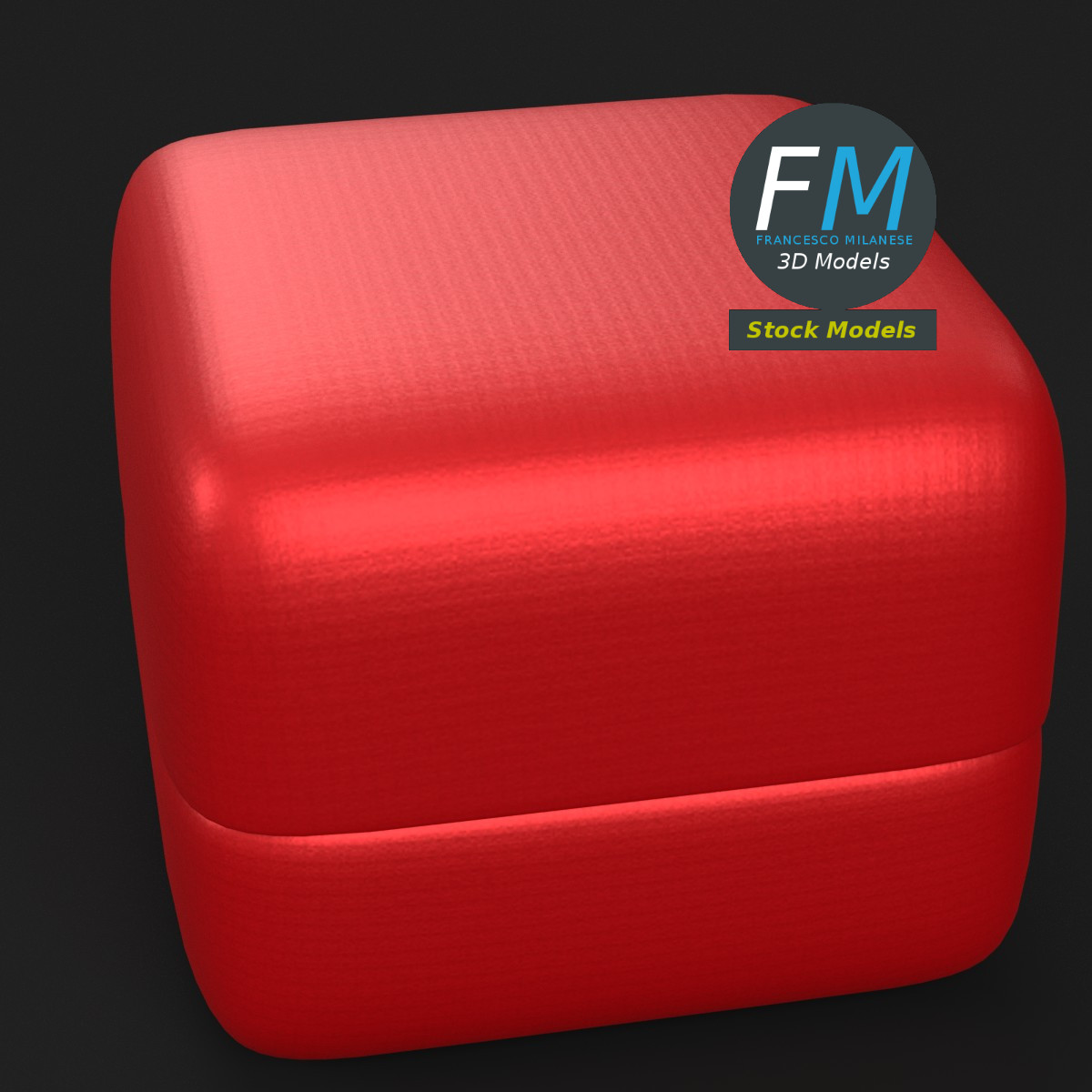 3D-Modell - Ringetui mit Diamantring - 02