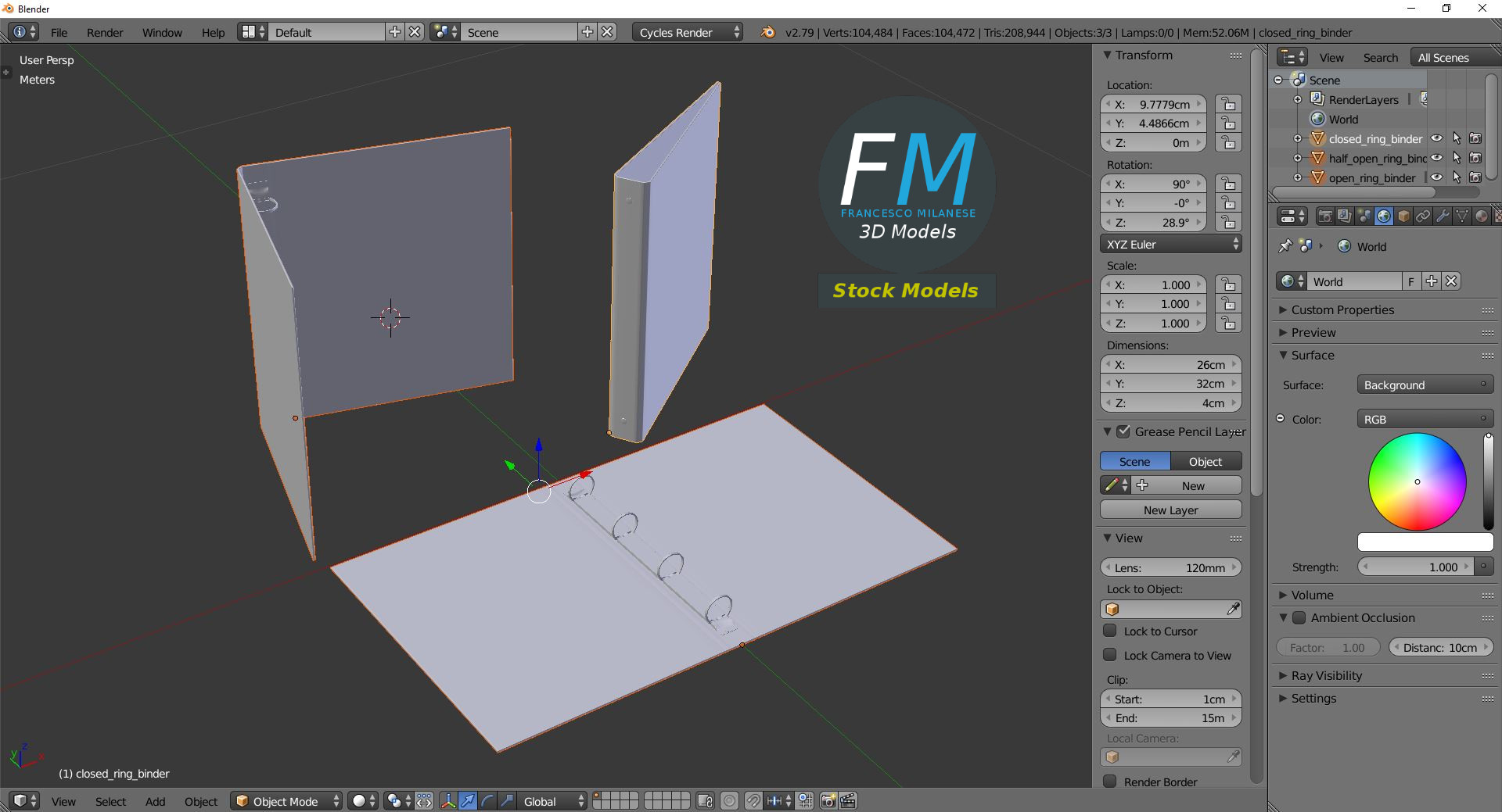 3D-Modell - Ringordner - 09