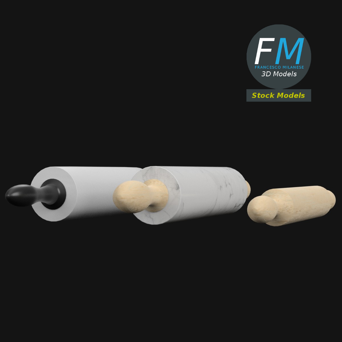 3D-Modell - Nudelhölzer - 03