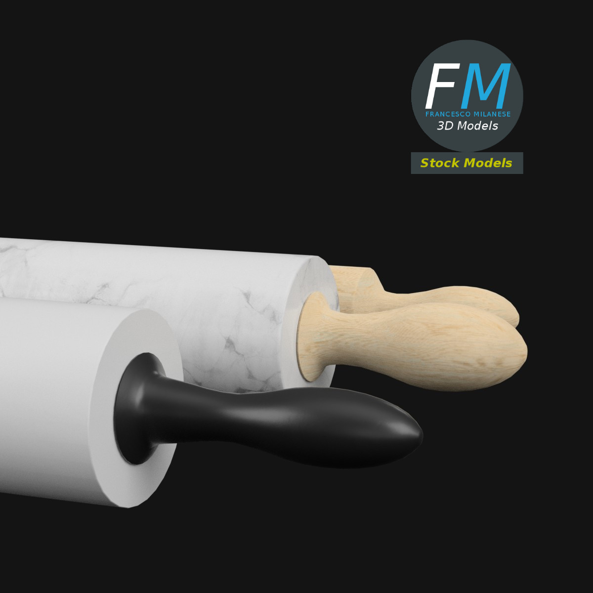 3D-Modell - Nudelhölzer - 04