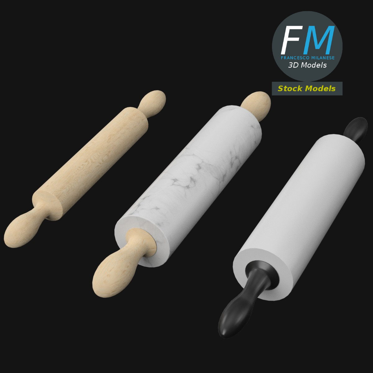 3D-Modell - Nudelhölzer - 05