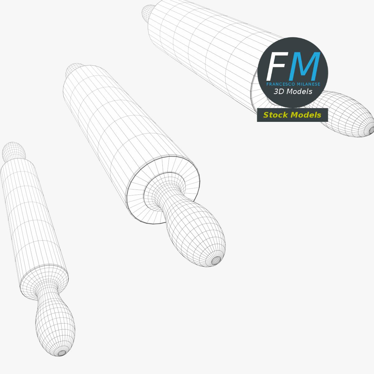 3D-Modell - Nudelhölzer - 08