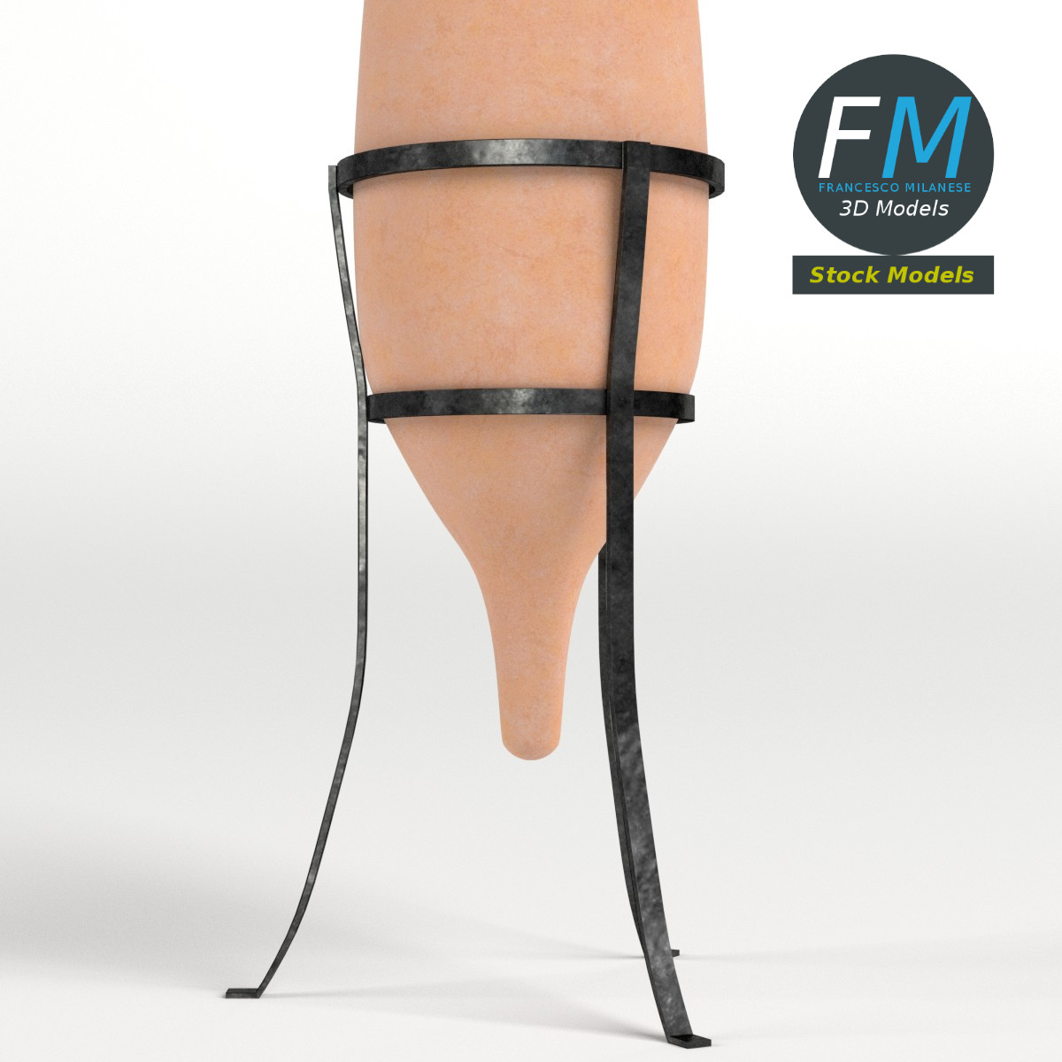 3D-Modell - Römische Amphore auf Ständer - 04