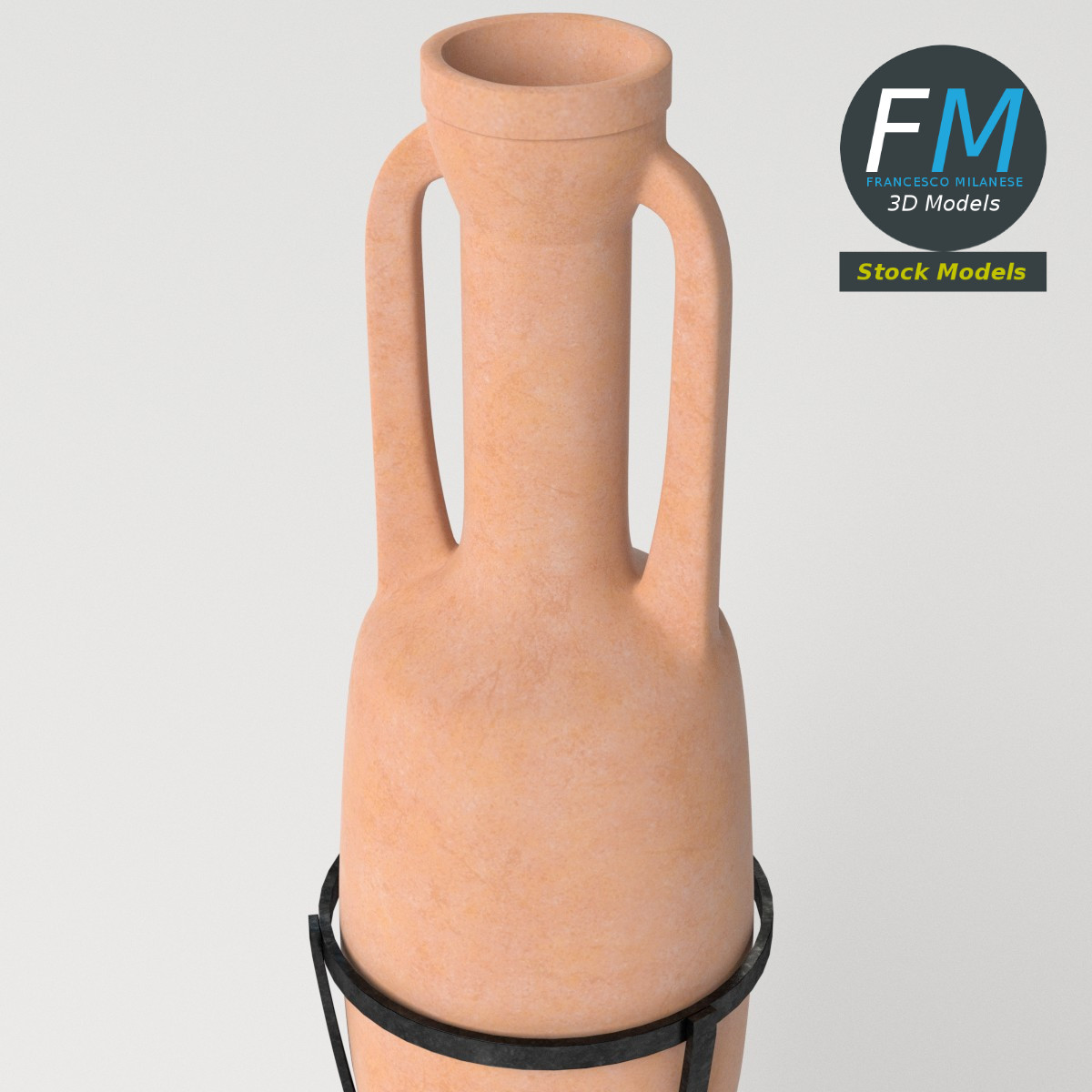 3D-Modell - Römische Amphore auf Ständer - 05