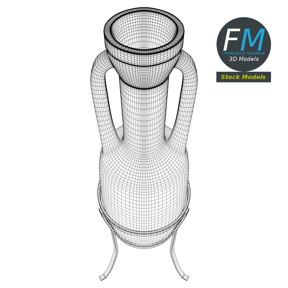 3D-Modell - Römische Amphore auf Ständer - 08