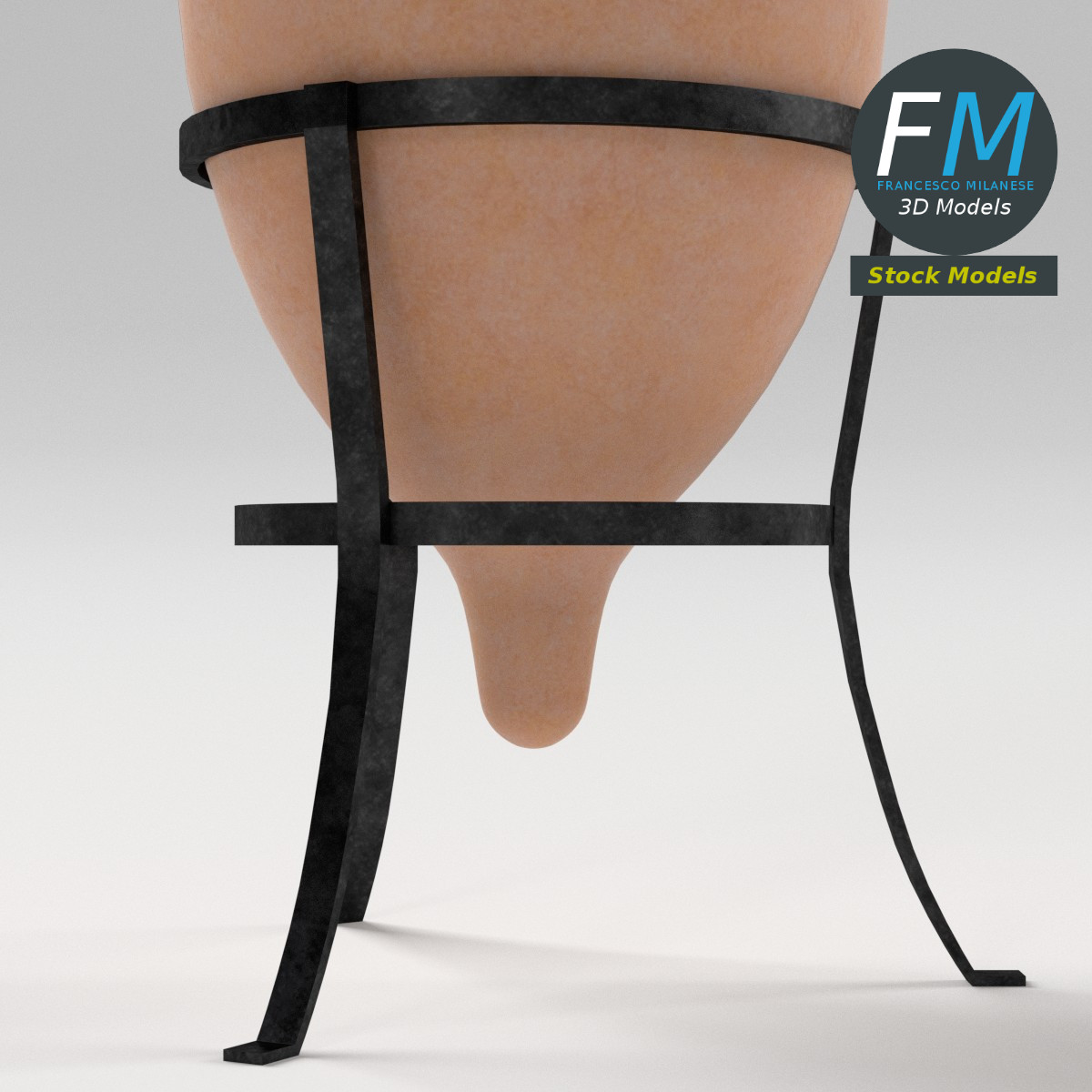 3D-Modell - Römische Amphore auf Ständer - 05