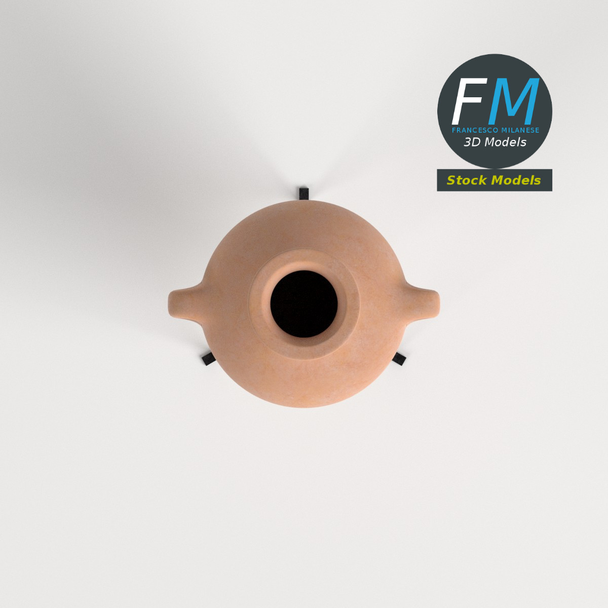 3D-Modell - Römische Amphore auf Ständer - 06